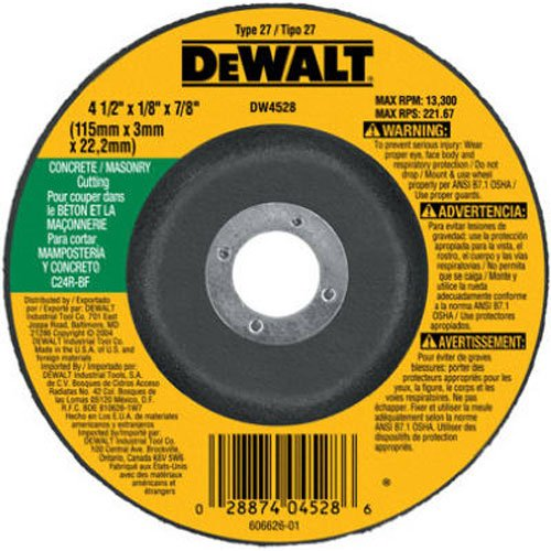 Dewalt Dw4528 4 1 2 Inch By 1 8 Inch By 7 8 Inch Concrete Masonry Cutting Wheel 1 31 Fs W Prime Amazon Phatwallet