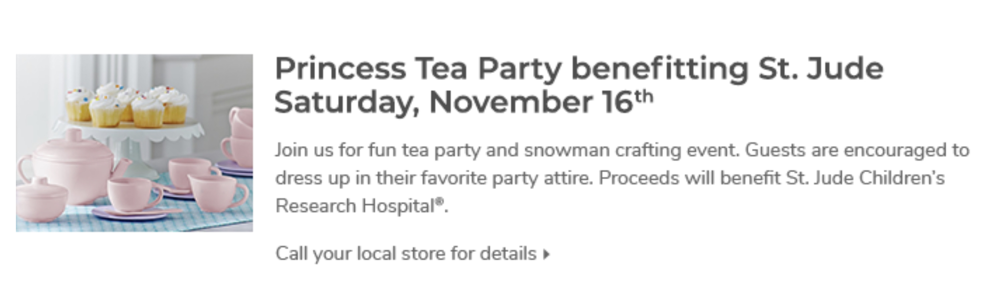 Free Princess Tea Party Event At Pottery Barn Kids On Saturday 11